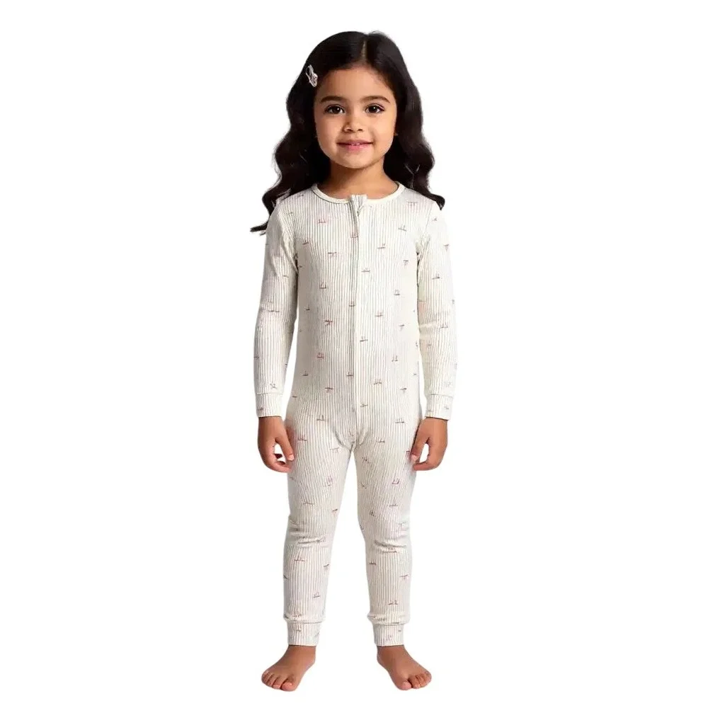 Modern Moments by Gerber Toddler Girls 2pc‎ Set Cherry Bows Sage Cream 5T NWt